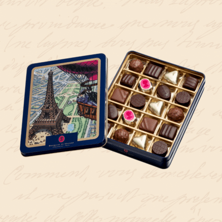 Boîte de chocolats fourrés Tour Eiffel