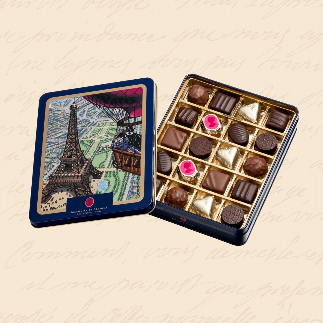boite tour eiffel chocolats fourres