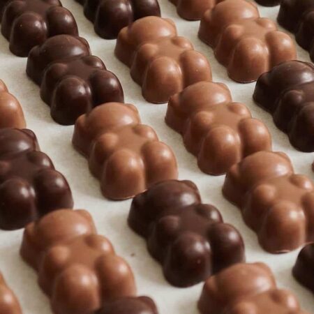 oursons guimauve chocolat lait noir
